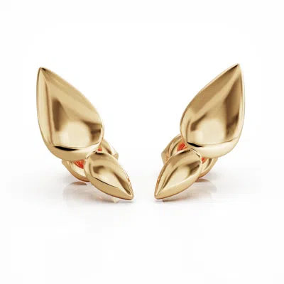 Linda Fiore Women's Lotus Gold Vermeil Stud Earrings