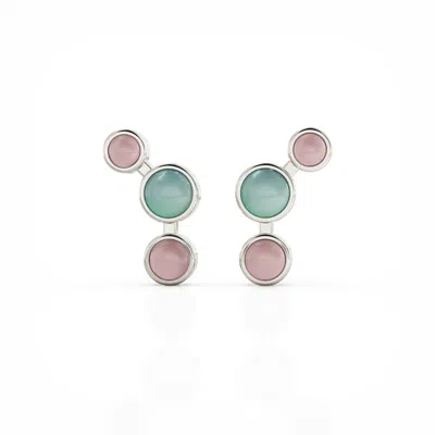 Linda Fiore Women's Pink / Purple / Blue Aurora Earrings Sterling Silver