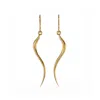 Linda Fiore Women's Swirl Earrings Gold Vermeil