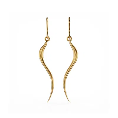 Linda Fiore Women's Swirl Earrings Gold Vermeil