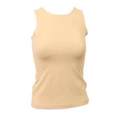 Linda Leal Sleeveless Top In Yellow In Beige