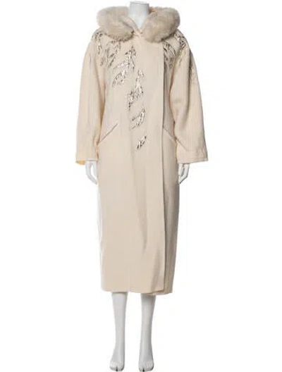 Pre-owned Linda Lundstrom Laparka Graphic Print Parka In Neutral