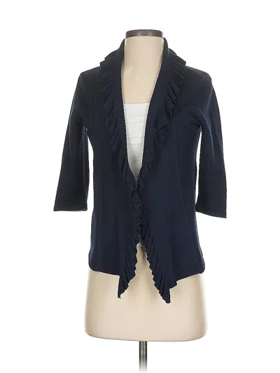Pre-owned Linda Matthews Cardigan Sweater In Blue