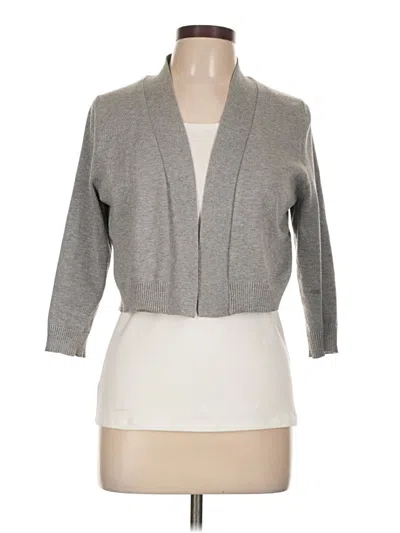 Pre-owned Linda Matthews Cardigan Sweater In Gray