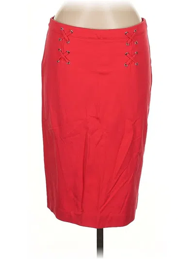 Pre-owned Linda Matthews Formal Skirt In Red