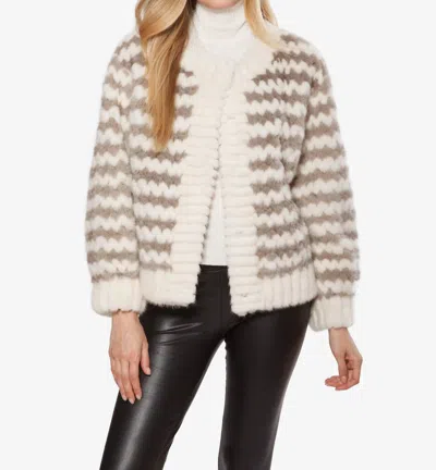 Linda Richards Mink Sweater In White