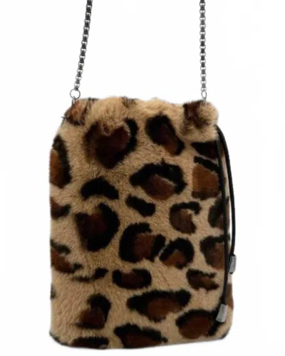 Linda Richards Women's Mobile Cross Body Bag In Leopard In Multi