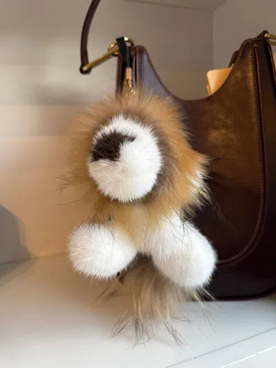 Linda Richards Women's The Lion Bag Charm In Camel In Brown