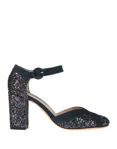 Linda Woman Pumps Midnight Blue Size 10 Leather