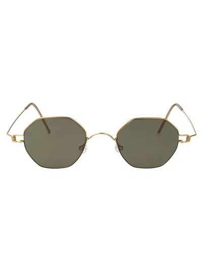 Lindberg 45-145w-pgt-pgt-pgt-sunsl115 Sunglasses In Gold