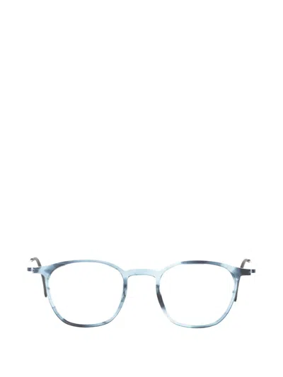 Lindberg 5351 Round-frame Glasses In Blue