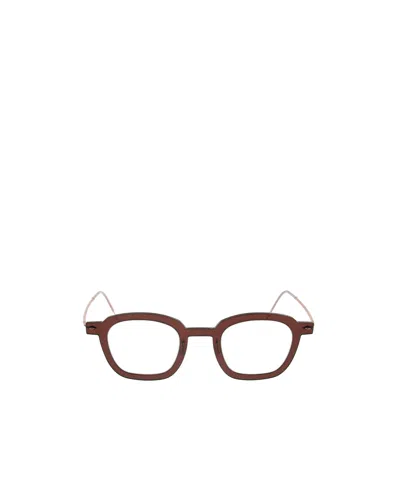 Lindberg 6587 Square Frame Glasses In Burgundy