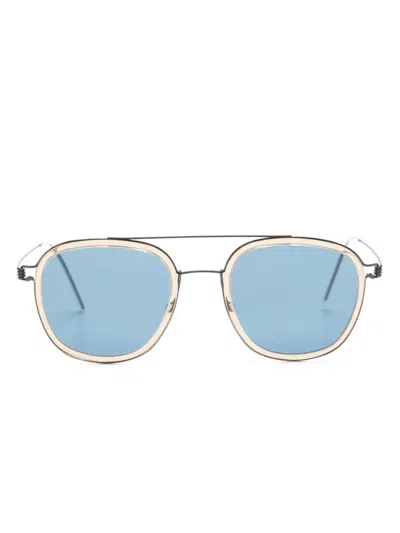 Lindberg 8205 Pilot-frame Sunglasses In Neutrals