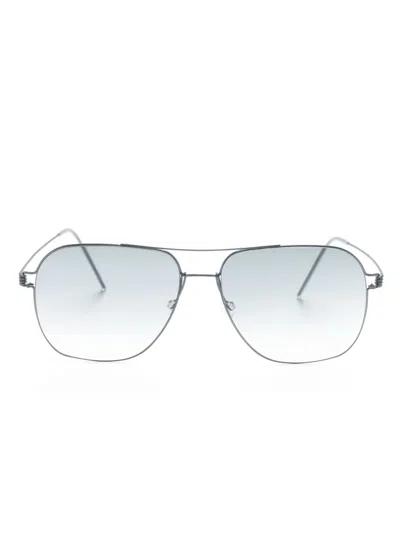 Lindberg 8210 Square-frame Sunglasses In Grey