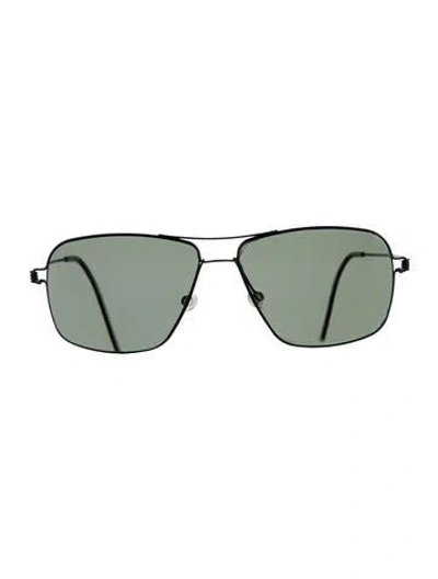 Pre-owned Lindberg Aviator Eyeglasses In Black