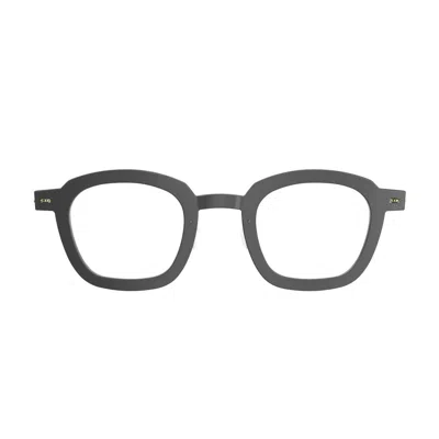 Lindberg Black Matte N. O.w. 6587 Acetate-titanium Blend Square Sunglasses In Gray