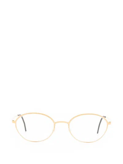 Lindberg Blok 4252 Round-frame Glasses In Gold