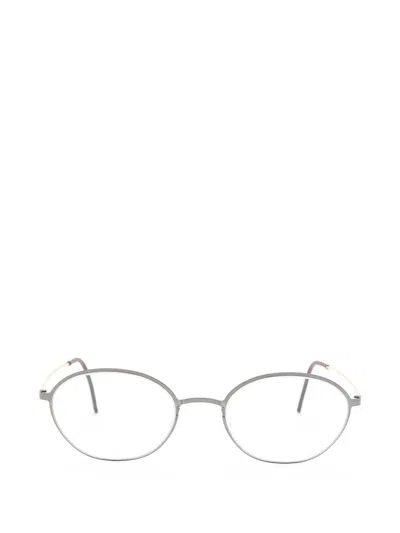 Lindberg Blok 4252 Round-frame Glasses In Grey