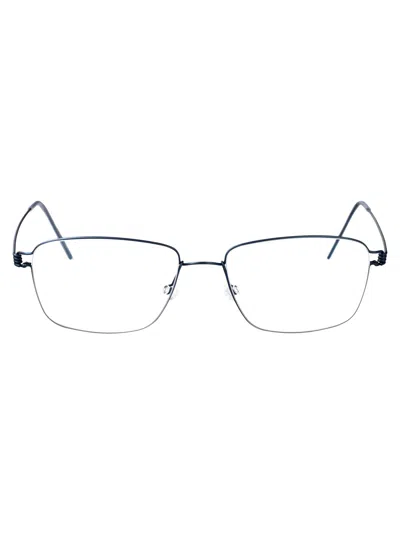 Lindberg Blue Titanium Glasses In Black