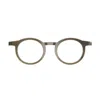 Lindberg Buffalo Horn 1846 H16 10 Marrone Chiaro Silver Glasses In Brown