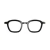 Lindberg Buffalo Horn 1858 H26 Pu15 Nero Marrone Chiaro Bronzo Glasses In Gray