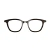 Lindberg Buffalo Horn 1858 H26 Pu15 Nero Marrone Chiaro Bronzo Glasses In Black
