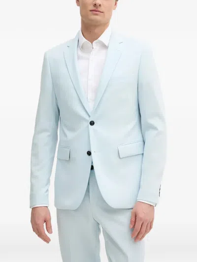 Lindberg Buttoned Notched Lapel Suit In Blue