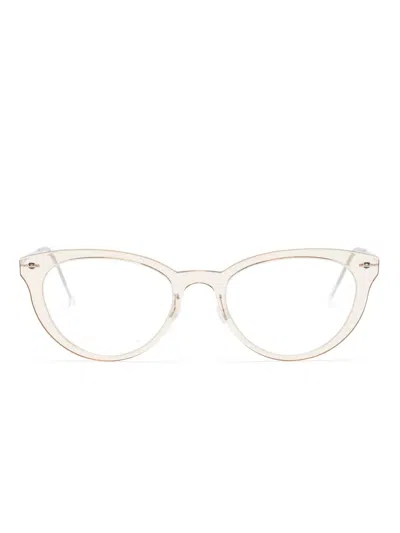 Lindberg Cat-eye Frame Glasses In Neutral