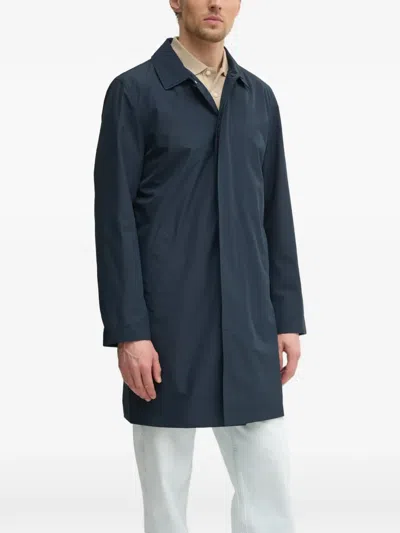 Lindberg Collared Pocket Coat In Blue