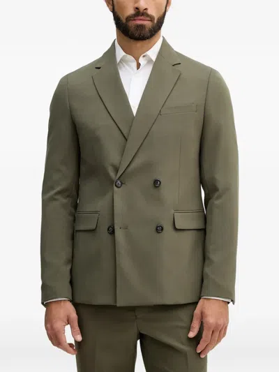 Lindberg Double-breasted Tailored Suit In Green