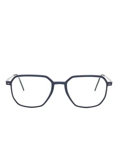 Lindberg Geometric-frame Glasses In Blue