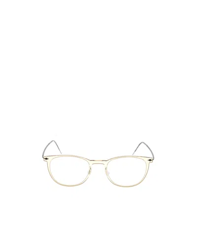 Lindberg Geometric Frame Plano Lens In Gold