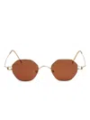 Lindberg Geometric-frame Sunglasses In Brown