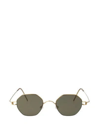 Lindberg Geometric-frame Sunglasses In Green
