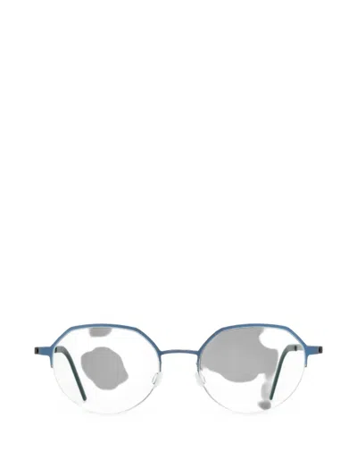 Lindberg Geometric-frame Glasses In Blue