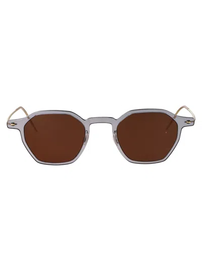 Lindberg Grey Brown Nylon Sunglasses