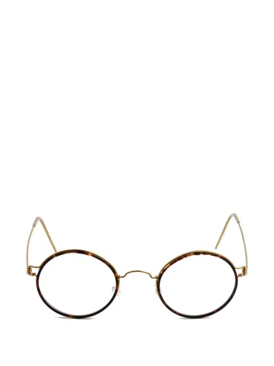 Lindberg Harley Round-frame Glasses In Brown