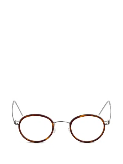 Lindberg Lex Round-frame Glasses In Brown