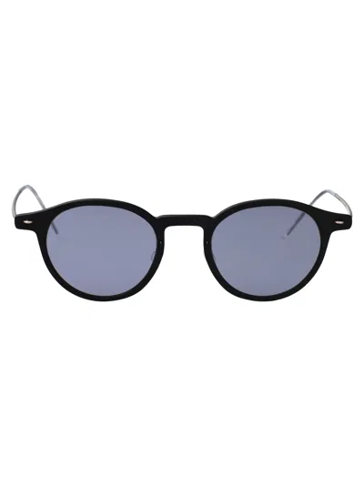 Lindberg Matte Black Acetate + Titanium Sunglasses