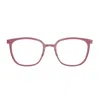 Lindberg N.o.w. 6638 C04 P70 804 Bordeaux Rosa Glasses In Red
