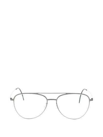 Lindberg Pilot-frame Glasses In Grey