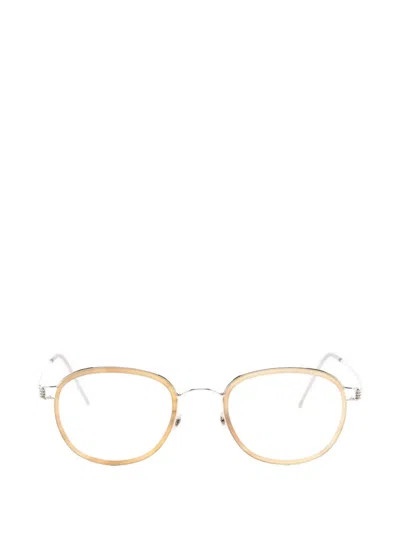 Lindberg 프레셔스 맥스 라운드 프레임 안경 In 뉴트럴