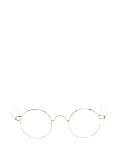 Lindberg 프레셔스 림 8226 라운드 프레임 안경 In 골드 톤