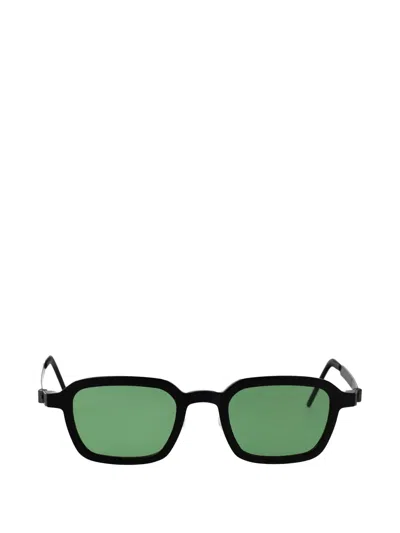 Lindberg Rectangle-frame Sunglasses In Black