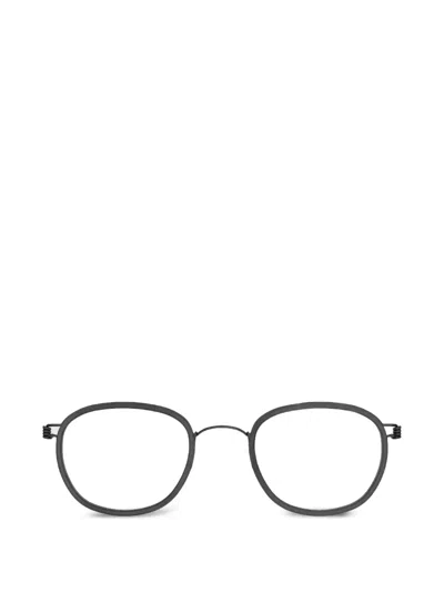 Lindberg Rim Max Round-frame Glasses In Black
