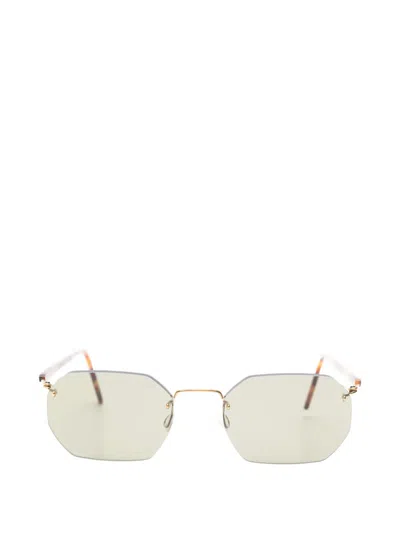 Lindberg Rimless Geometric-frame Sunglasses In Gold