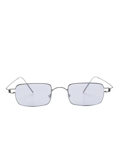Lindberg Rimless Rectangle-frame Sunglasses In Blue