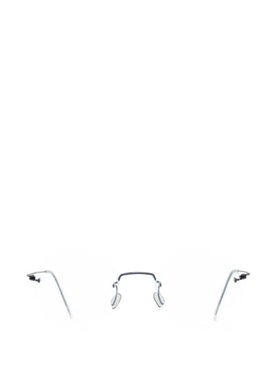 Lindberg Rimless Round-frame Glasses In Blau