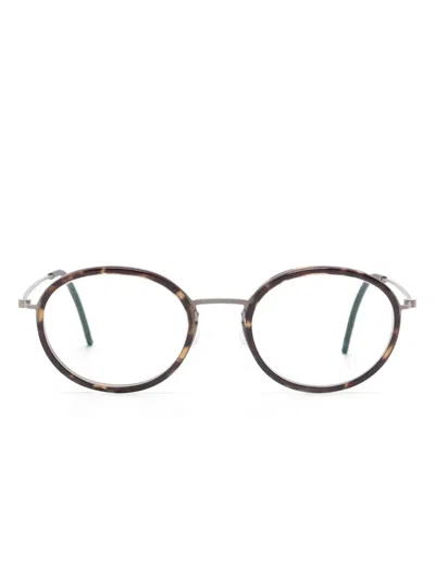 Lindberg Round-frame Glasses In Black