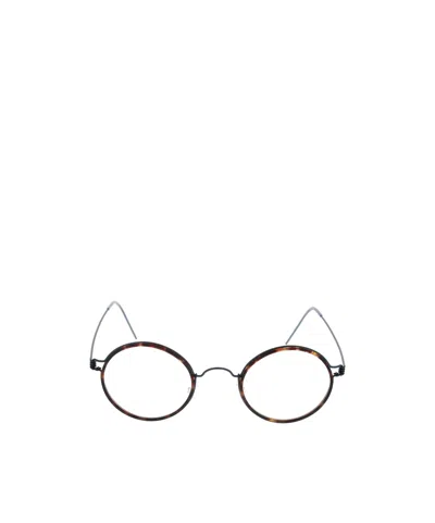 Lindberg Round Frame Glasses In Brown